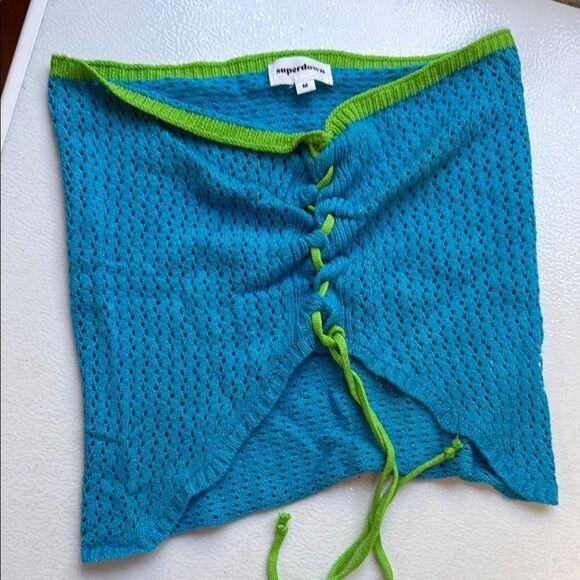 Superdown Blue and Green Knit Tube Top - Size Medium - BRAND NEW - Picture 5 of 7